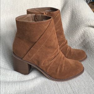 Brown ankle booties size 8